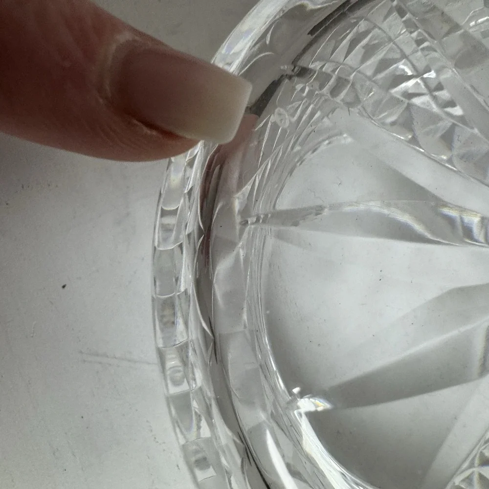Waterford Ireland Crystal Alana Open Sugar‎ Bowl 4 Inches Wide Read VTG